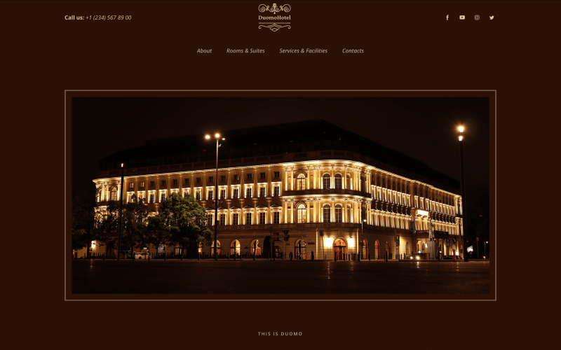 Free Hotel Weblium Template