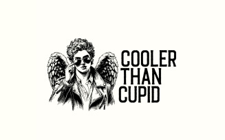 Cooler Than Cupid PNG, Valentines Day Digital PNG, Retro Boy Valentine, Sublimation, Love png, Kids