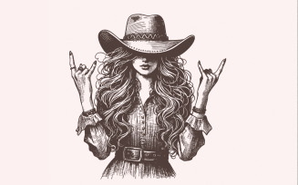 Cowgirl PNG, Sublimation Design, Trendy PNG, Vintage png, Rocker png, Western png, Cowboy png,