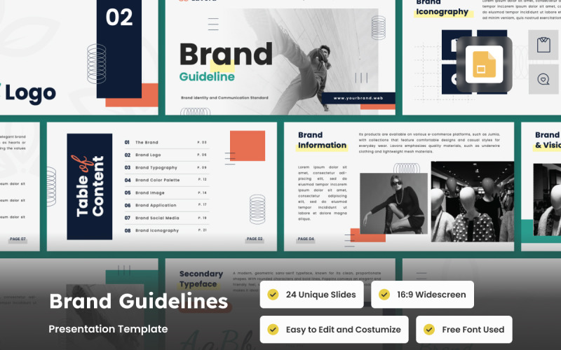 Fashion Brand Guideline Slides Presentation Google Slide