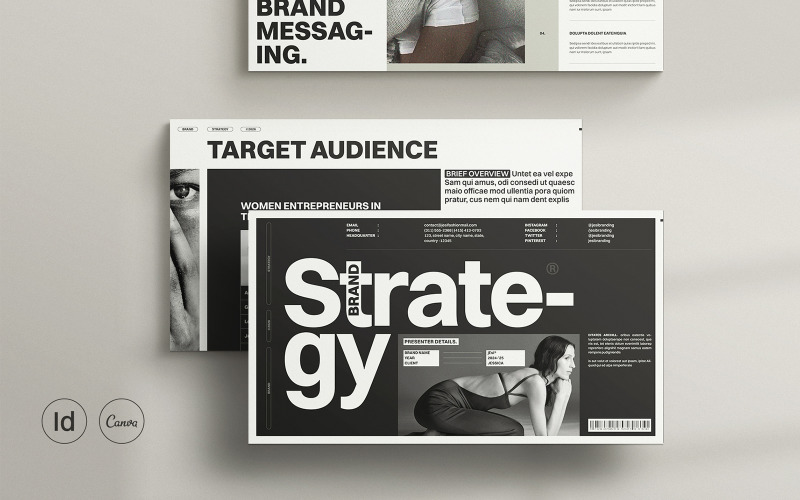 Brand Strategy Guide Template CANVA Magazine Template