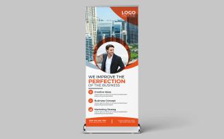 Business agency's roll up Banner design or Template