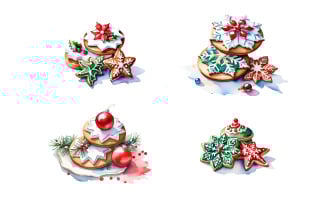 Christmas Baking Clipart, Cookies PNGS, Christmas Clipart, Xmas PNG