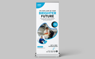 Dental health and dentists Rollup banner template