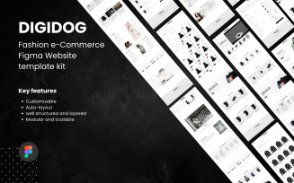 Digidog - Fashion e-Commerce figma website template kit
