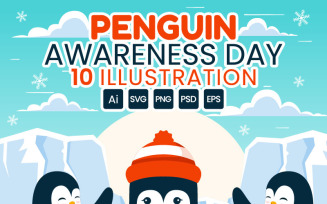10 Penguin Awareness Day Illustration