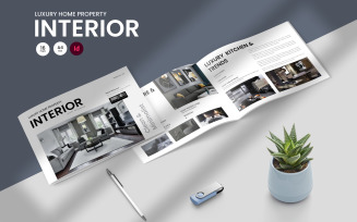 Interior Luxury Home Property Brochure Template