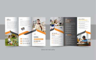 Kids School Admission Trifold Brochure, School academy trifold or school trifold template layout