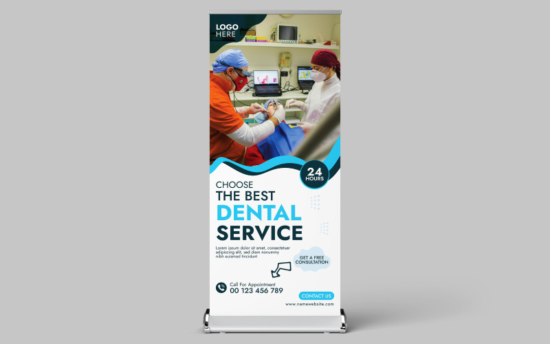 Template for a rollup banner medical services and healthcare Corporate Identity