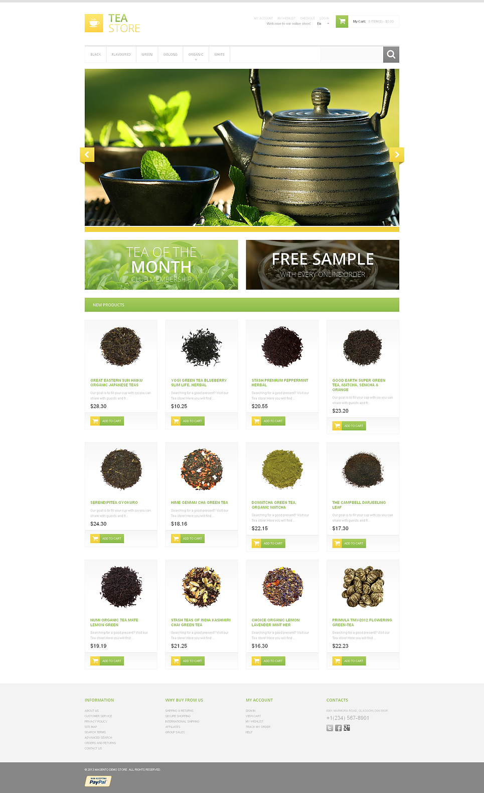 Bracing Tea Store Magento Theme New Screenshots BIG