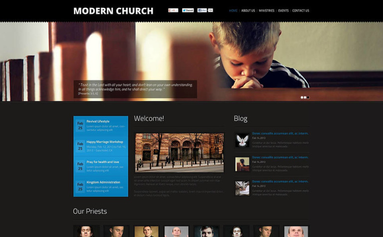 Christian Premium Flash CMS Theme Big Screenshot Christian Flash CMS Template New Screenshots BIG