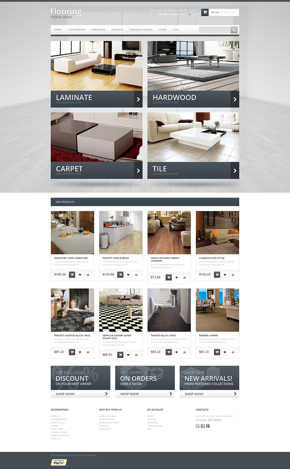 Durable Flooring Magento Theme New Screenshots BIG