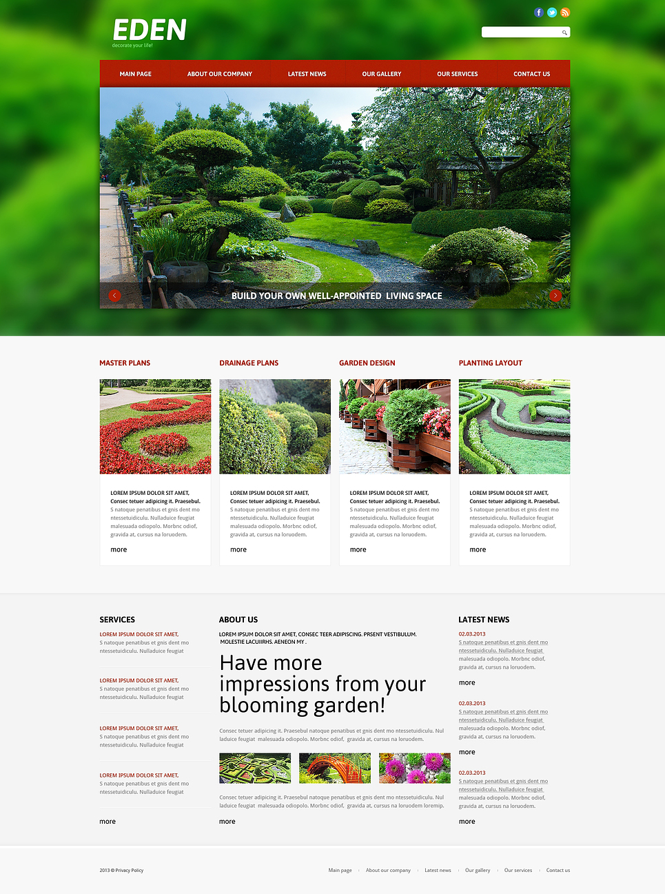 Landscape Design Responsive Joomla Template New Screenshots BIG