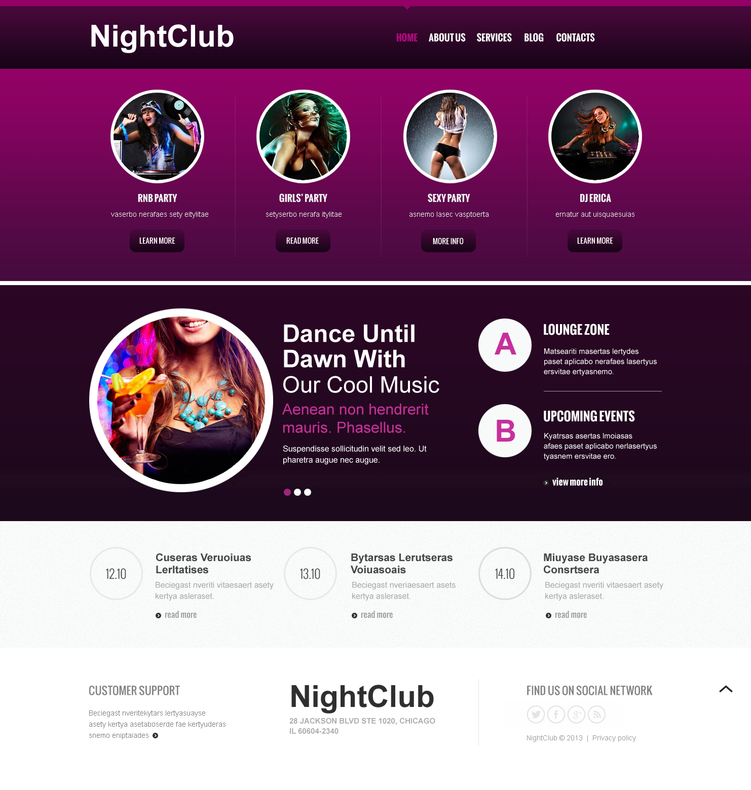 Night Club Responsive Joomla Template 47156