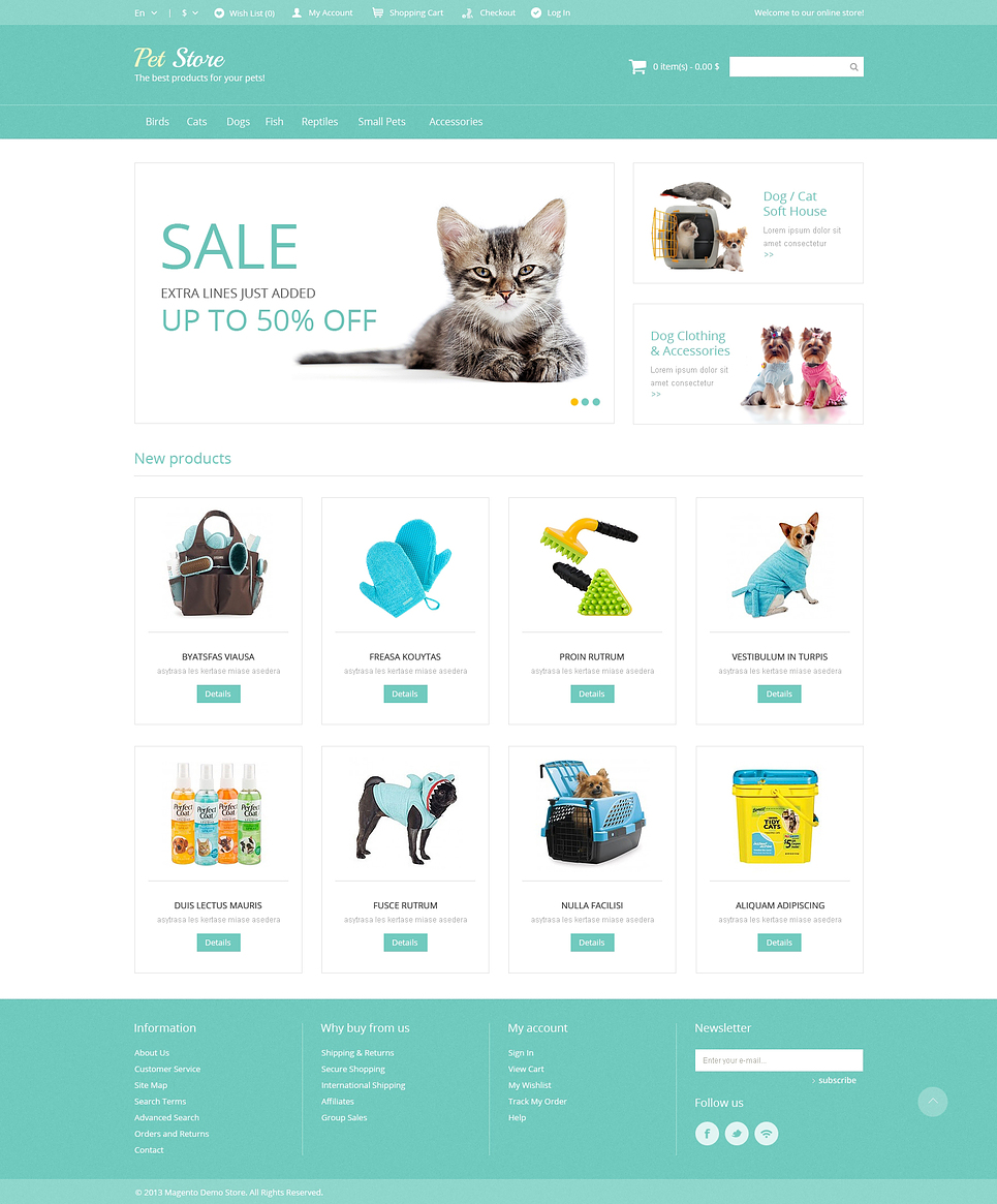 Pet Supplies Magento Theme New Screenshots BIG