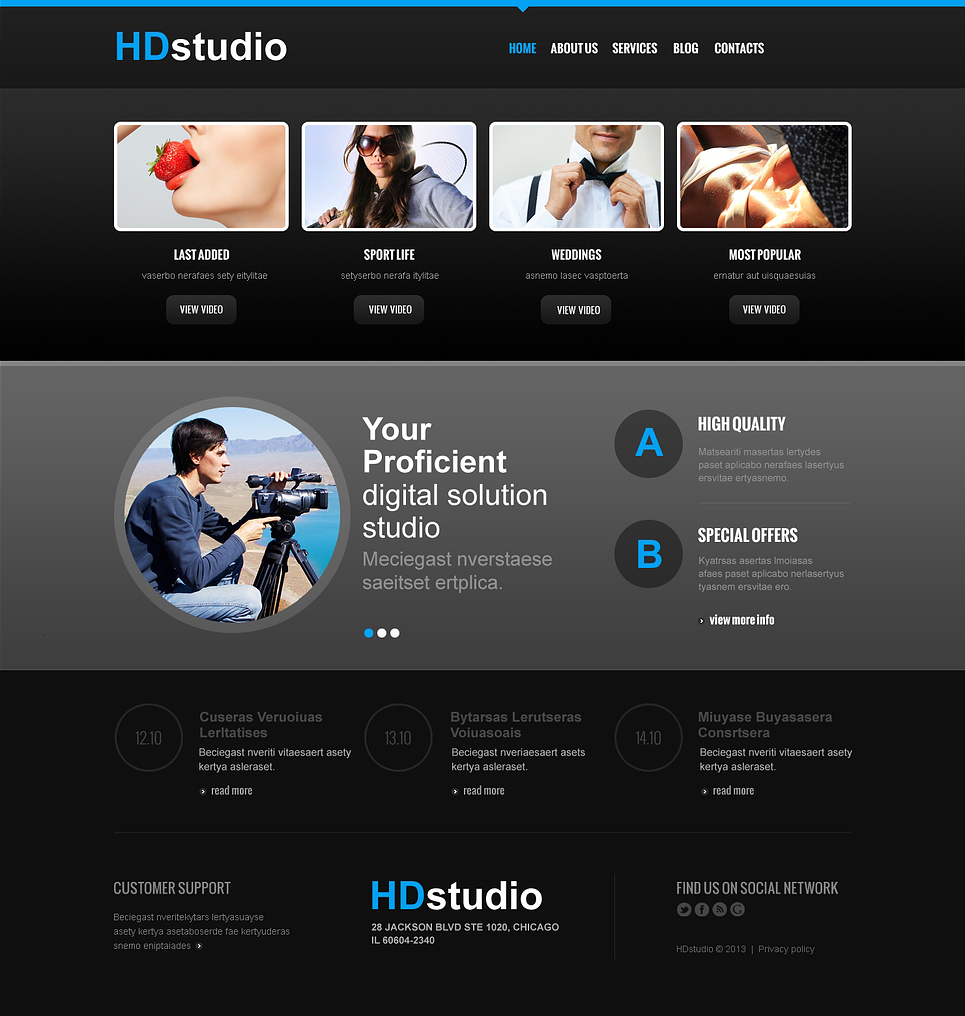 Photo Studio Responsive Joomla Template New Screenshots BIG