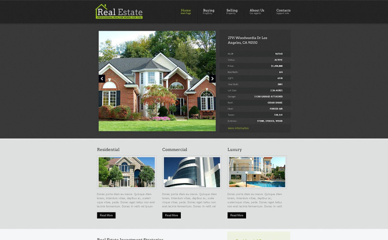 Real Estate Agency Premium Flash CMS Template Big Screenshot Real Estate Agency Flash CMS Template New Screenshots BIG