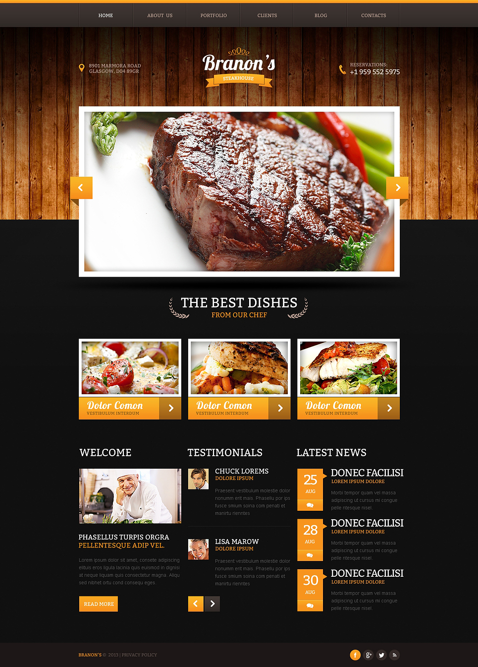 Steakhouse Responsive Website Template New Screenshots BIG