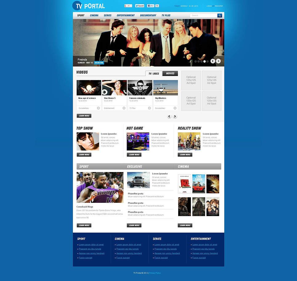 TV Channel Flash CMS Template New Screenshots BIG