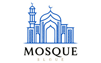 An illustration of a mosque logo art