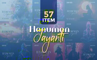 Hanuman Jayanti Social Media Banner Poster Template