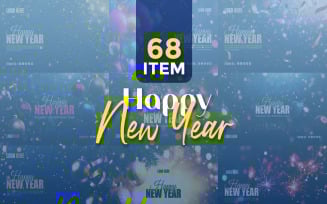 Happy New Year Social Media Banner Poster Template