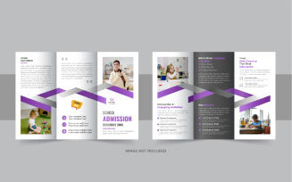 Kids School Admission Trifold Brochure, School academy trifold or school trifold brochure layout