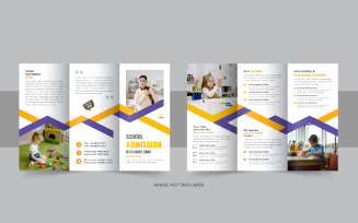 Kids School Admission Trifold Brochure, School academy trifold or school trifold design layout