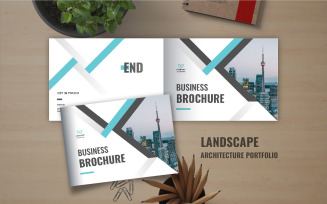 Landscape business brochure template or Company landscape portfolio brochure design layout