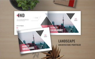 Landscape business brochure template or Company landscape portfolio brochure layout