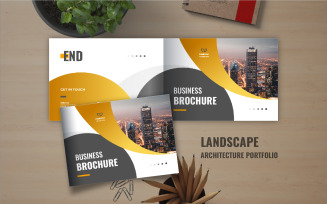 Landscape business brochure template or Company landscape portfolio brochure template design layout