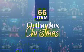 Orthodox Christmas Social Media Banner Poster Template