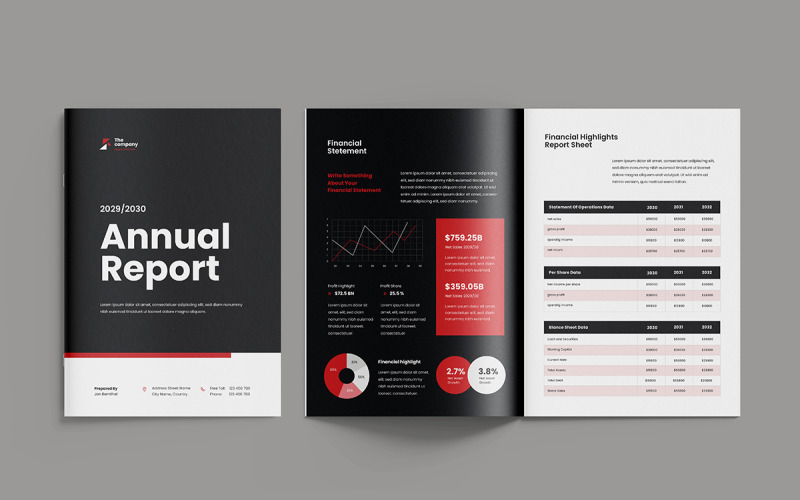 Annual Report Design Business Annual Report Layout Template Magazine Template
