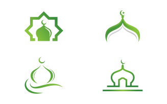 Mosque icon Logo Ramadan day design template V2