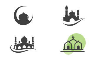 Mosque icon Logo Ramadan day design template V3