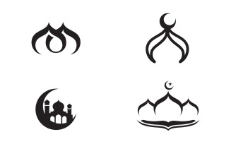 Mosque icon Logo Ramadan day design template V5