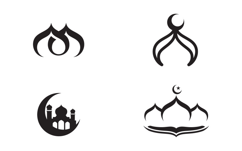 Mosque icon Logo Ramadan day design template V5 Logo Template