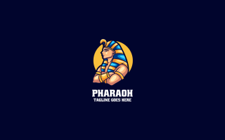 Pharaoh Mascot Cartoon Logo