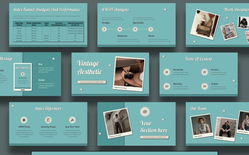 Vintage Aesthetic PowerPoint PowerPoint Template