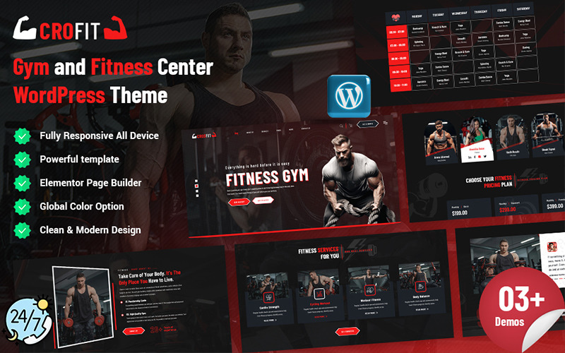 Crofit- Gym & Fitness Center WordPress Theme
