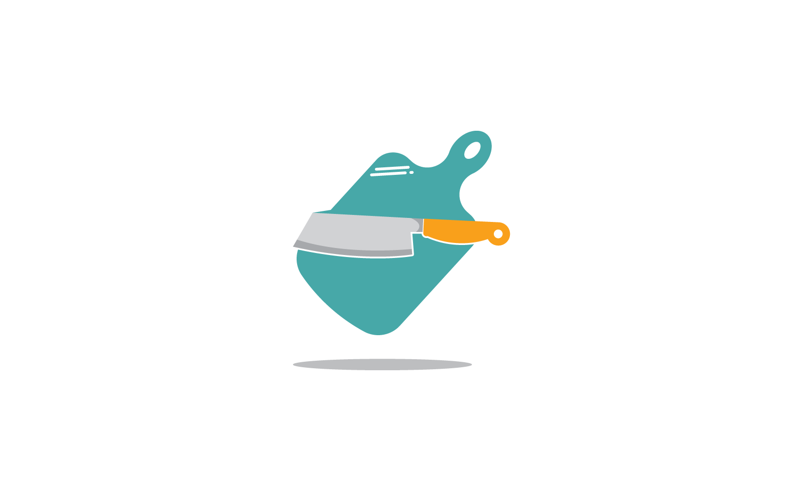 Cutting board design vector icon template