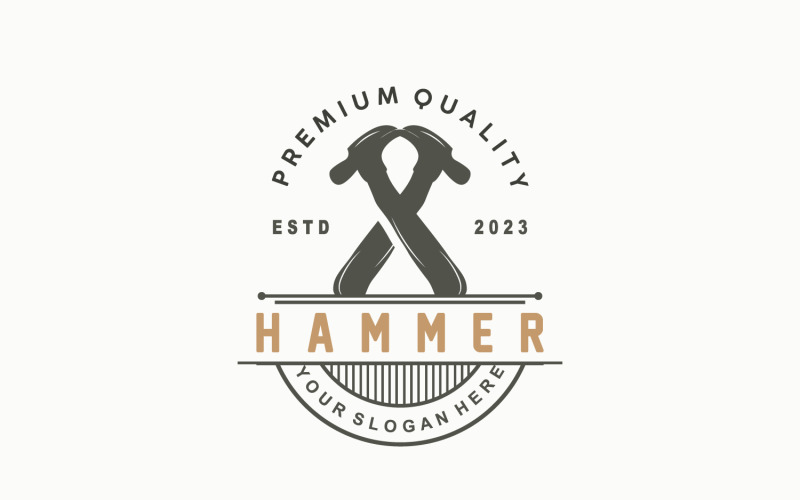 Hammer Logo, Builder Tools Inspiration DesignV5 Logo Template