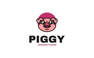 Piggy Mascot Cartoon Logo 3