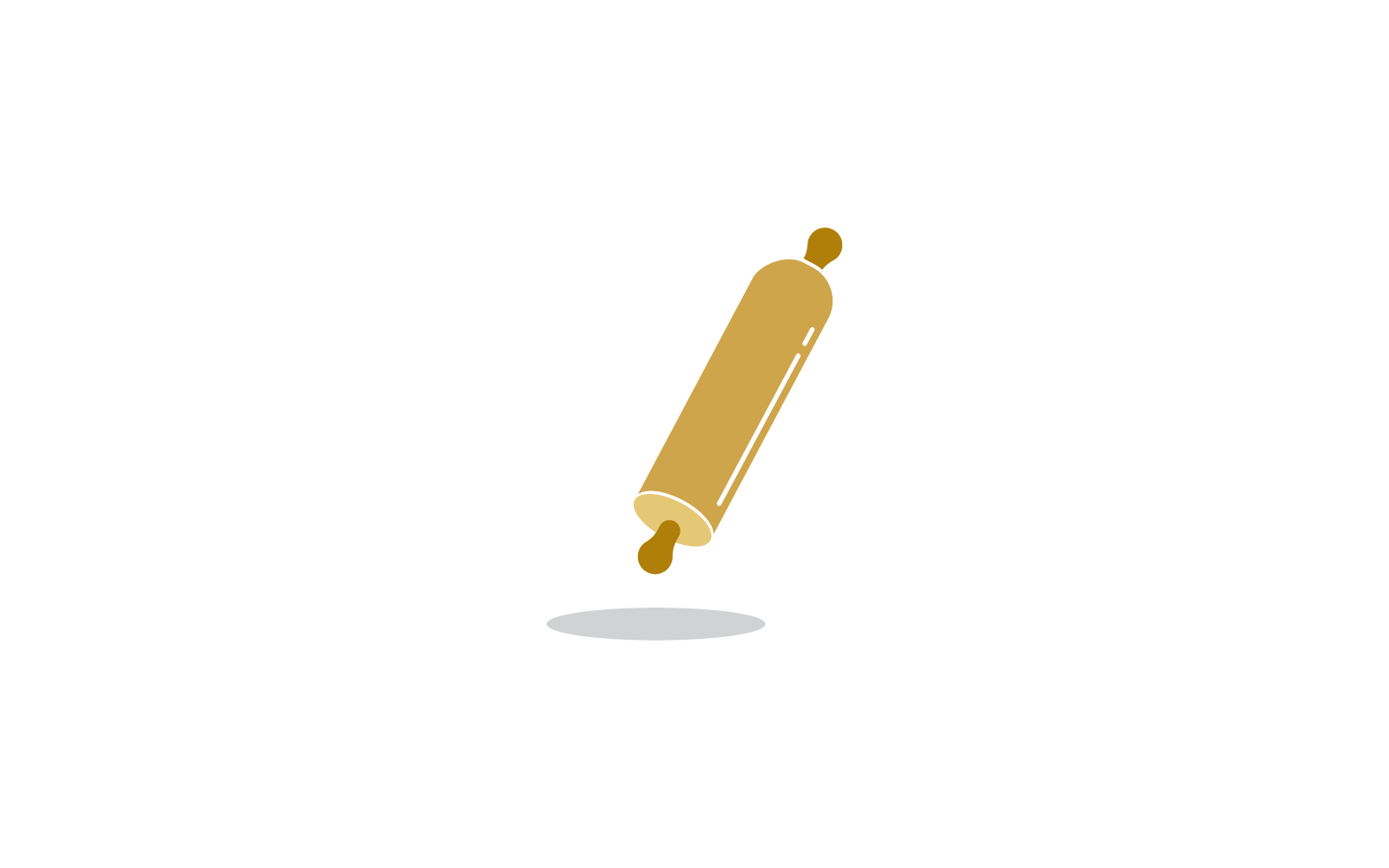 Rolling pin design illustration icon template