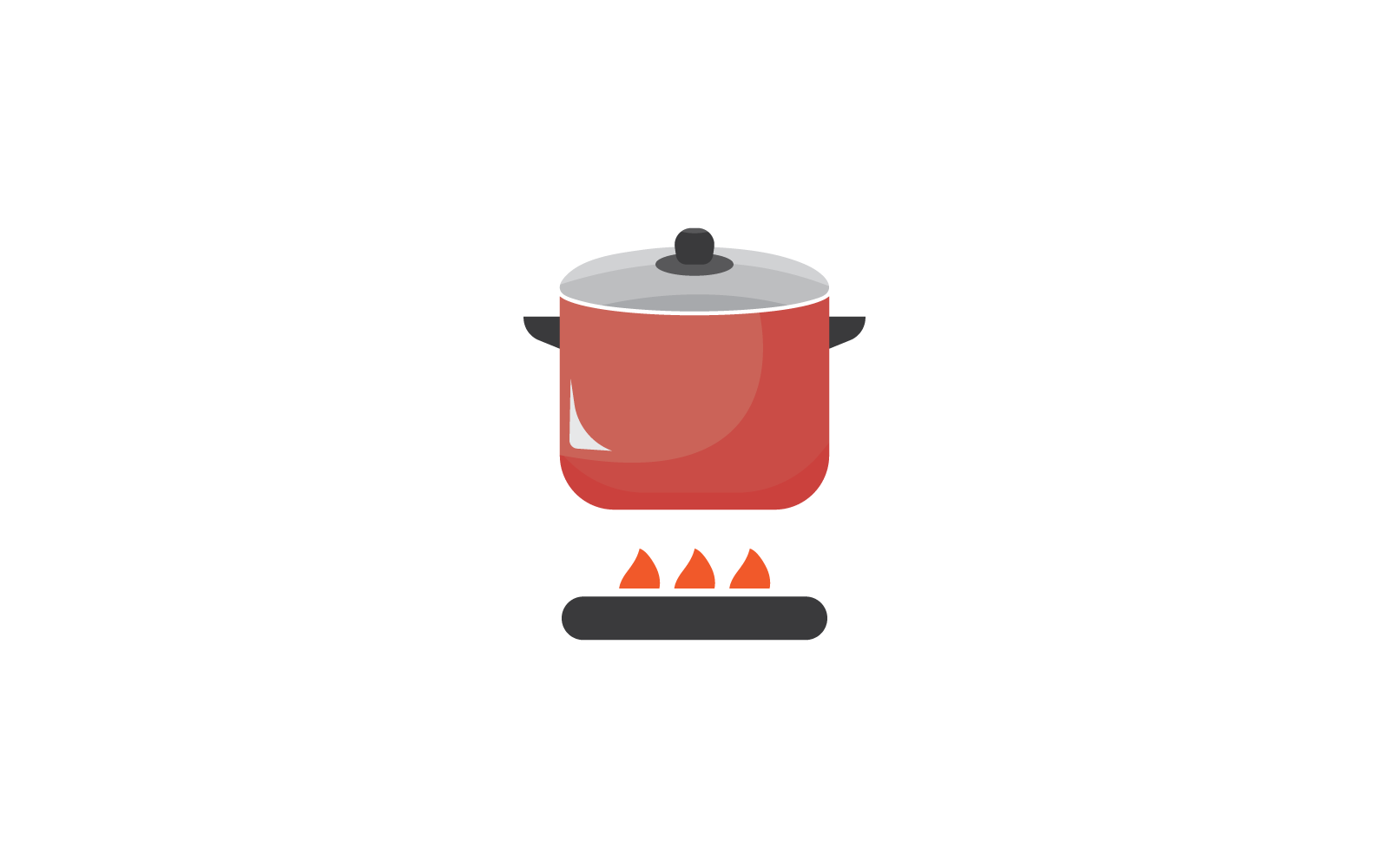Saucepan icon vector illustration flat design