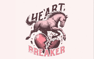Heart Breaker PNG, Kicking Horse png, Western Sublimation, Valentines Western, Girl Valentines PNG,
