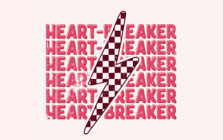 Heart-Breaker PNG, Valentines Day Sublimation Design, Retro Valentine PNG, Western PNG, Grunge