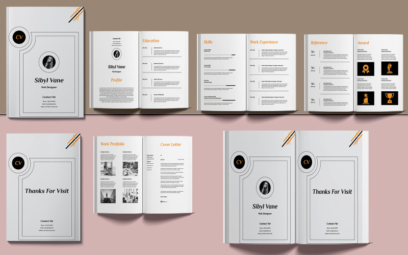 Professional Resuem Booklet Template Resume Template