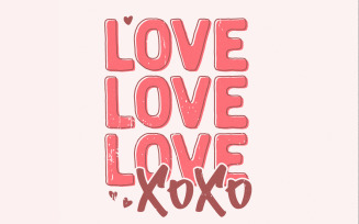 Valentines Day PNG, Xoxo PNG, Happy Valentines Day Sublimation, Love Sublimation Designs, Pink Red