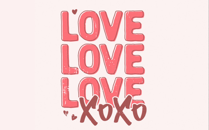 Valentines Day PNG, Xoxo PNG, Happy Valentines Day Sublimation, Love Sublimation Designs, Pink Red Illustration